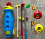 Jam'n LiL Pro Kids Toy Golf Set w/Caddy Clubs Balls Holes Indoor/Outdo