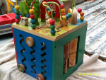 vintage wood educational activity toy