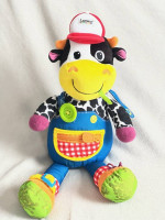 Lamaze Learning Curve Learn To Dress Cow Plush Stuffed Preschool Toy