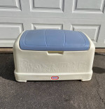 Little Tikes Blue Lid Toybox Toy Box Vintage