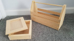 Unfinished Frame/Storage Box and Toy Caddy