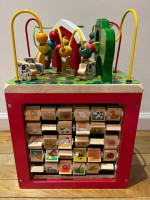 Battat Wooden Activity Cube – Discovery Farm Animals Activity Center