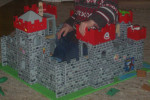 toy castles with horses etc
