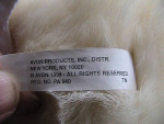 Avon 12" 1998 Vintage White Teddy Bear Pink Angel