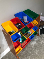 Toy Rack with Bins