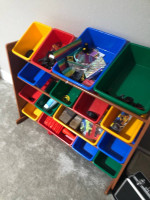 Toy Rack with Bins