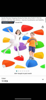 Toddler baby balance stones step blocks toy outdoor skills