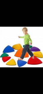 Toddler baby balance stones step blocks toy outdoor skills