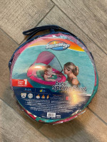 NEW Swimways Pink Baby Springfloat with Canopy