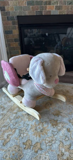 Plush toy, dog rocker