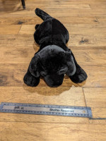 Kids Preferred vintage beanbag plush toy - black dog, 18"