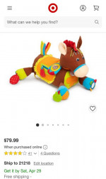 Stuffed horse activity toy - Melissa and Doug