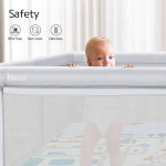Baby Playpen with Play Mat, 79x71x27 Extra Large Activity Center Light