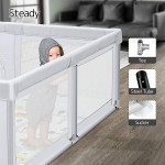 Baby Playpen with Play Mat, 79x71x27 Extra Large Activity Center Light