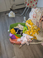 Graco swing and baby clothes