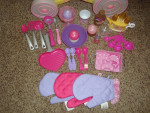 Vintage Beauty & The Beast Toy Set With Rolling Cart