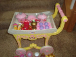 Vintage Beauty & The Beast Toy Set With Rolling Cart