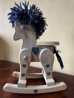 Miniature Wooden Toy Rocking Horse (for display)