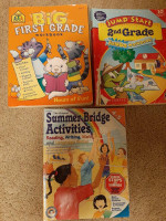 Coloring/activity/sticker books, educational books, all gently used