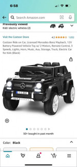 BRAND NEW!! Costzon Ride on Car, Licensed Mercedes-Benz Maybach, 12V Battery Pow