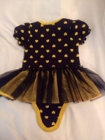 0-6 Mo. Batman Hearts All Over Tutu Snap Suit and Batman Doll