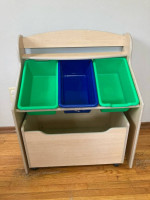 Wooden toy organizer