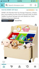 Wooden toy organizer