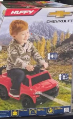 Red Huffy 6V Chevy Silverado Truck Ride-on for kids