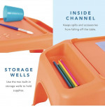 LAPGEAR Turtle Table Kids Activity Lap Desk Tray with Storage Wells