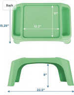 LAPGEAR Turtle Table Kids Activity Lap Desk Tray with Storage Wells