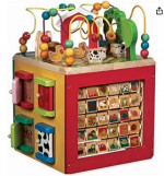 Battat – Wooden Activity Cube – Discover Farm Animals Activity Center