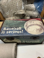 Baseball themed storage bin