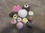 Toy stuffed cupcakes & tea cakes