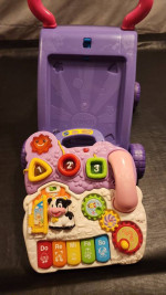 vtech sit to stand learning walker toy purple and pink