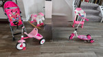 (Pink) Scooter Tricycle Stroller Slide Rocking Horse