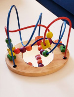Wooden Bead Maze Toy / Roller Coaster Busy Wire Bead Slider Toy