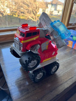 Matchbox Fire Truck Transformer Interactive Toy Smokey