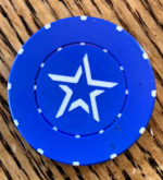 600 Bulk Composite Clay Blue Poker Chips With Dealer Buttom