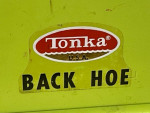 Vintage 60s 70s Tonka Back Hoe Shovel Green 6 Wheel Digger