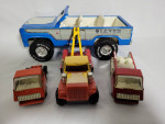 3 Vintage Nylint Metal Press Toy Truck:Tow Truck, Fire Truck