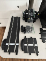 Huge lot of Scalextric track, controllers, power supplies