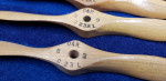 Vintage O & R , Invader Wooden RC Model Airplane Propellers