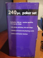 NEW 240 PIECE CASINO QUALITY POKER CHIP SET
