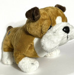 GANZ Webkinz Tan White Bulldog 8" Plush Stuffed Animal Toy ~ No Code