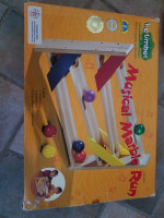 Vintage Wooden Child's Musical Marble Run Toy