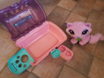 Toy stuffed kitty with carrying case