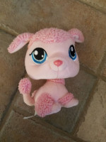 Littlest Pet Shop Pink Plush Poodle Bobble Head 6 1/2" Stuffed Animal