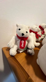 16 Mini 4” Coca Cola plush Polar Bears