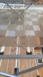 Etech handmade glass chessboard