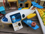 vintage Fisher Price Little People LOT House 2 School Plane MORE